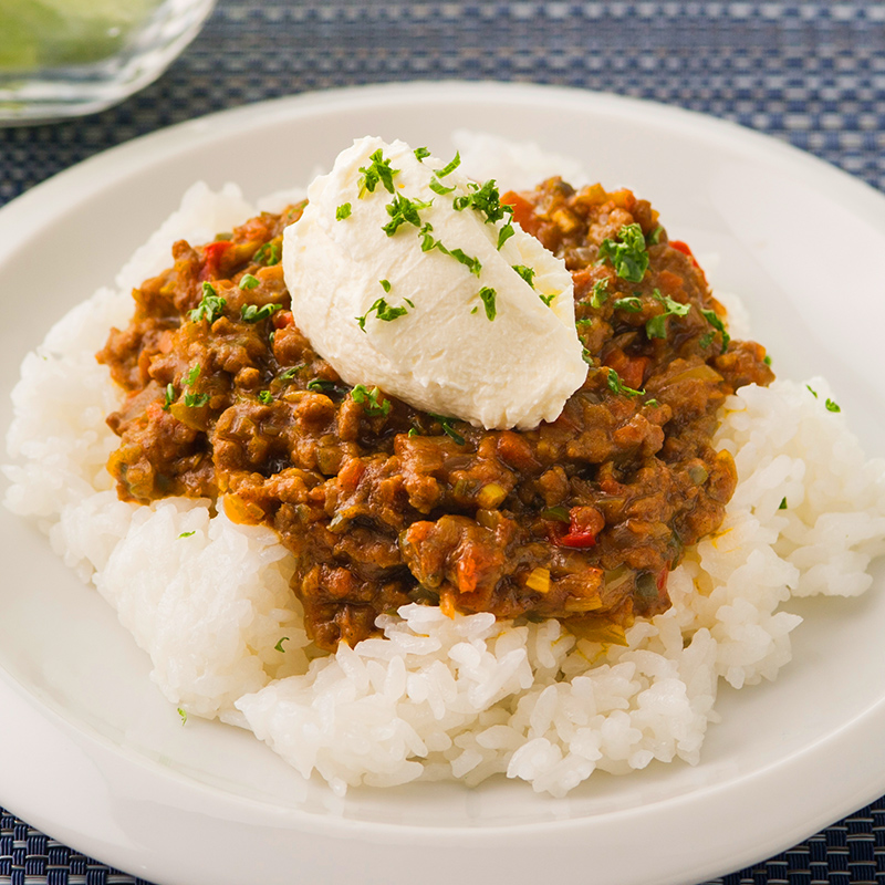 ドライカレー　マスカルポーネ添え